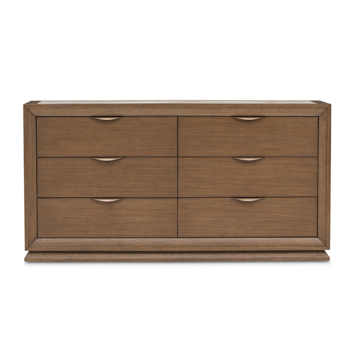 AICO Furniture - Portrait Small Dresser with LED Lights in Sienna Brown - 9031050SA-225