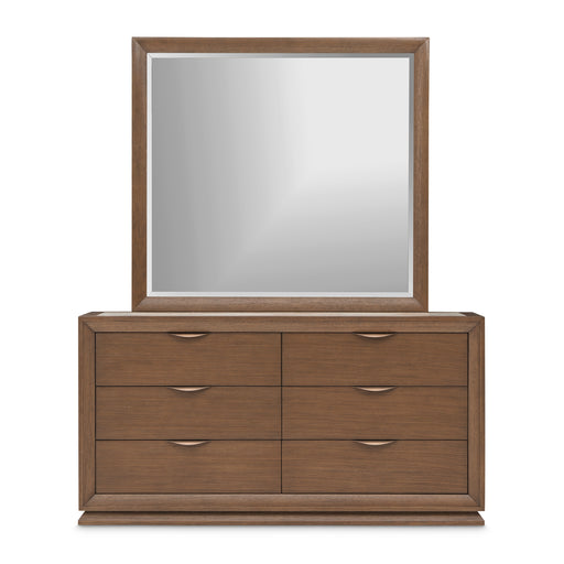 AICO Furniture - Portrait Small Dresser & Mirror in Sienna Brown - 9031050SA-260-225 - GreatFurnitureDeal