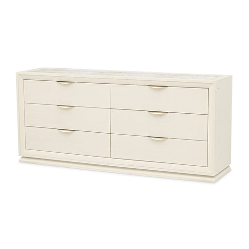 AICO Furniture - Portrait Dresser with LED Lights in Alabaster White - 9031051SA-145 - GreatFurnitureDeal
