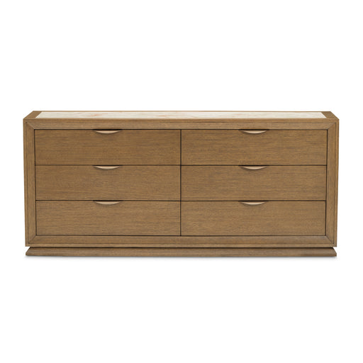 AICO Furniture - Portrait Dresser with LED Lights in Sienna Brown - 9031051SA-225 - GreatFurnitureDeal