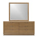 AICO Furniture - Portrait King Large Dresser with Mirror in Sienna Brown - 9031051SA-260-225 - GreatFurnitureDeal