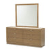 AICO Furniture - Portrait King Large Dresser with Mirror in Sienna Brown - 9031051SA-260-225 - GreatFurnitureDeal