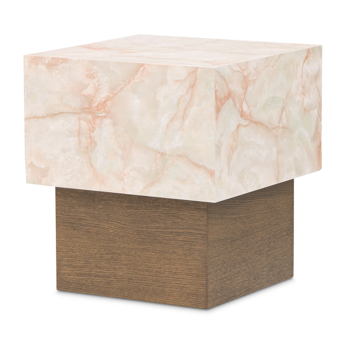 AICO Furniture - Portrait End Table in Sienna Brown - 9031202-225 - GreatFurnitureDeal