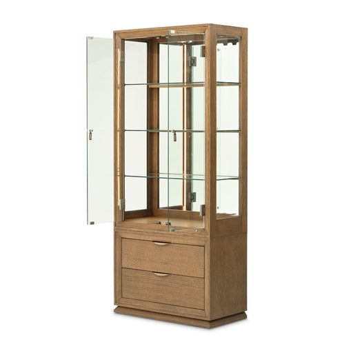 AICO Furniture - Portrait Display Cabinet in Sienna Brown - 9031209-225 - GreatFurnitureDeal