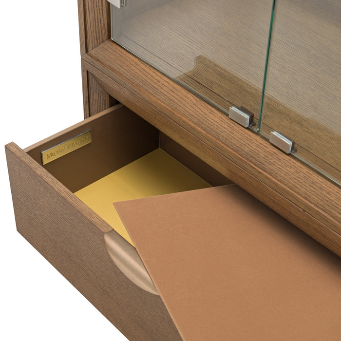AICO Furniture - Portrait Display Cabinet in Sienna Brown - 9031209-225 - GreatFurnitureDeal