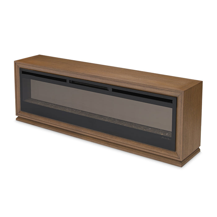 AICO Furniture - Portrait Fireplace with Electric Insert in Sienna Brown - 9031220-74-225