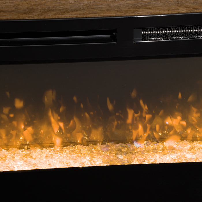 AICO Furniture - Portrait Fireplace with Electric Insert in Sienna Brown - 9031220-74-225