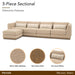 AICO Furniture - Portrait 5 Piece Sectional in Toffee - Sienna Brown - 90318-5PCSET-225 - GreatFurnitureDeal