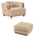 AICO Furniture - Portrait Accent Chair with Ottoman in Toffee - Sienna Brown - 9031834-877-TOFFE-225 - GreatFurnitureDeal