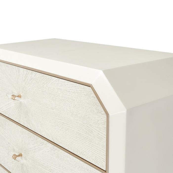 AICO Furniture - La Rachelle"5 Drawer Chest"Medium Champagne - 9034070SA-136 - GreatFurnitureDeal