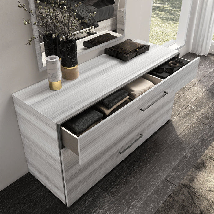 ESF Furniture - Mia 3 Piece King Size Bedroom Set in Silver Grey - MIAKSBED-3SET