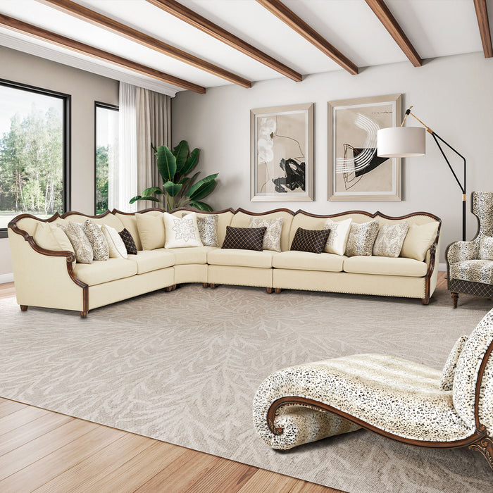 AICO Furniture - Chamberi"4 Piece Sectional Sofa Set  - 9059800-TOAST4SE-413 - GreatFurnitureDeal