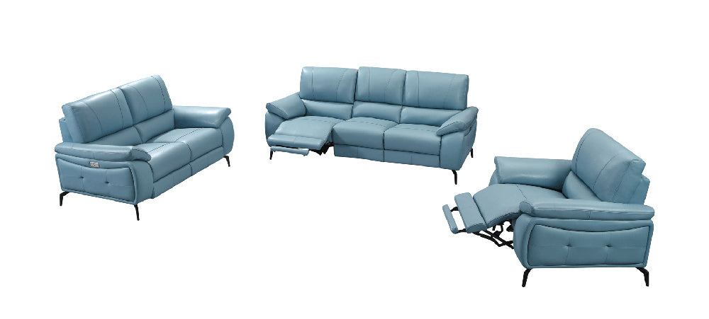 ESF Furniture - 2934 Chair w/ 1 Electric Recliner in Blue - 29341BLUE - GreatFurnitureDeal