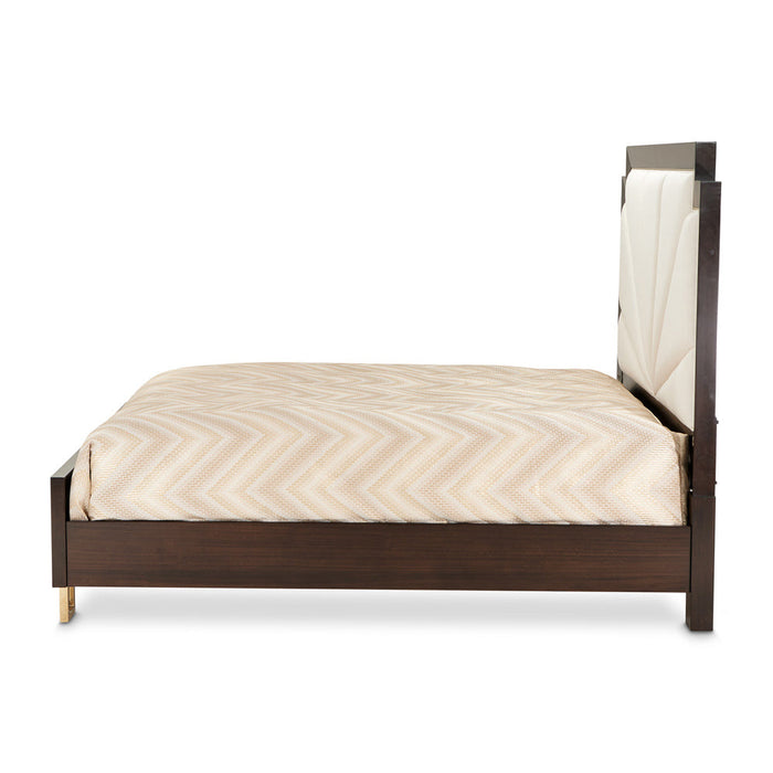 AICO Furniture - Belmont Palace 5 Piece California King Platform Bedroom Set In Espresso - 9085000CK3-409-5SET