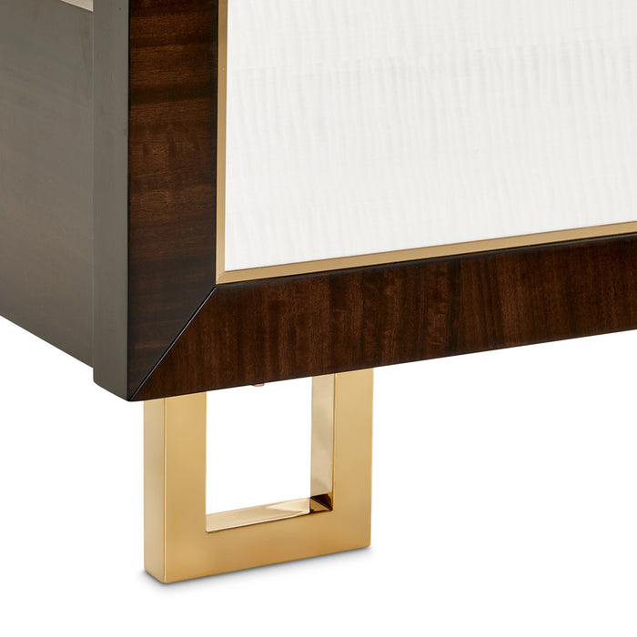 AICO Furniture - Belmont Palace Queen Platform Bed In Espresso - 9085000QN3-409