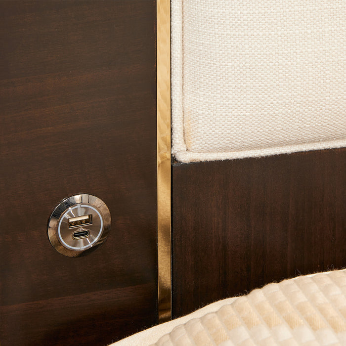 AICO Furniture - Belmont Palace Queen Platform Bed In Espresso - 9085000QN3-409
