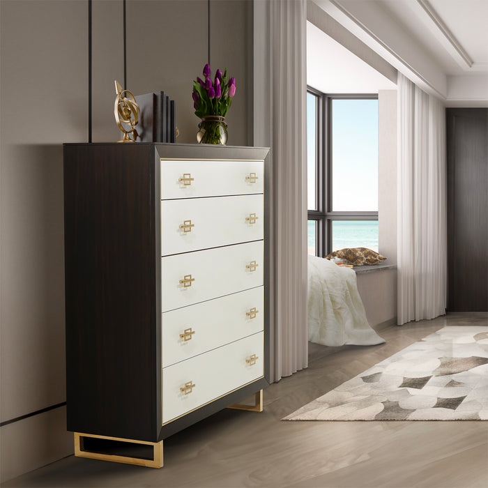AICO Furniture - Belmont Palace 7 Piece Queen Platform Bedroom Set In Espresso - 9085000QN3-409-7SET