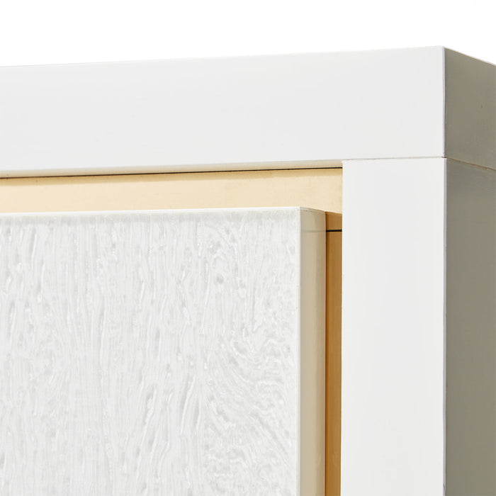 AICO Furniture - Palm Gate Dresser and Mirror Cloud White - 9086050SA-260-108