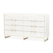 AICO Furniture - Palm Gate Dresser and Mirror Cloud White - 9086050SA-260-108 - GreatFurnitureDeal