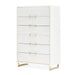 AICO Furniture - Palm Gate 6 Drawer Chest in Cloud White - 9086070SA-108 - GreatFurnitureDeal