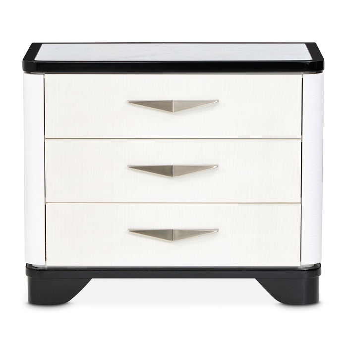 AICO Furniture - Tuxedo Large Nightstand - Piano Keyboard - 9087042-832 - GreatFurnitureDeal