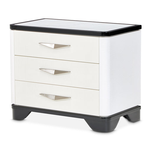 AICO Furniture - Tuxedo Large Nightstand - Piano Keyboard - 9087042-832 - GreatFurnitureDeal