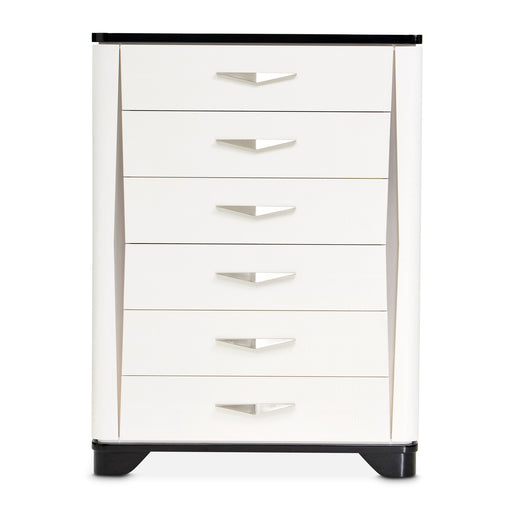 AICO Furniture - Tuxedo 6 Drawer Chest Piano Keyboard - 9087070SA-832 - GreatFurnitureDeal