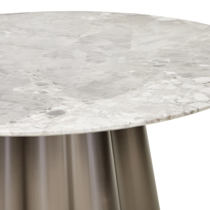 AICO Furniture - St.Charles Round Dining Table Dove Gray - 9088001-803 - GreatFurnitureDeal