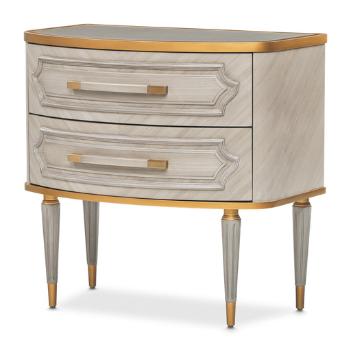 AICO Furniture - St.Charles"2 Drawer Nightstand"Dove Gray - 9088042-803 - GreatFurnitureDeal