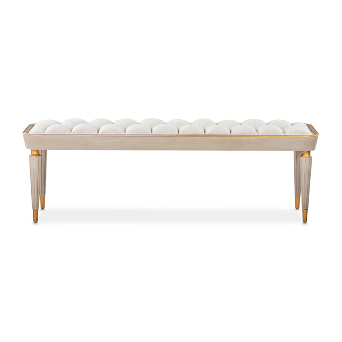 AICO Furniture - St.Charles Bench in Dove Gray - 9088904-803 - GreatFurnitureDeal