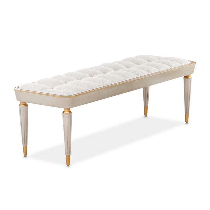 AICO Furniture - St.Charles Bench in Dove Gray - 9088904-803 - GreatFurnitureDeal