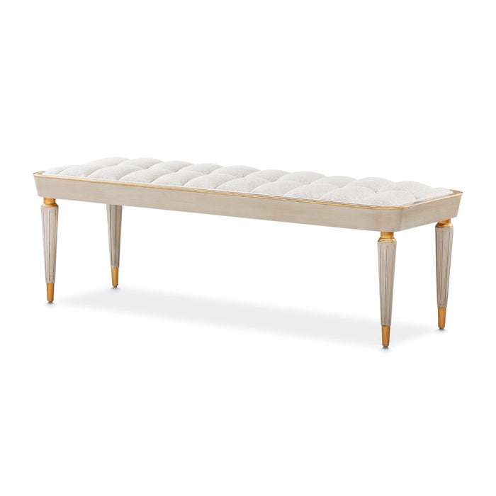 AICO Furniture - St.Charles Bench in Dove Gray - 9088904-803 - GreatFurnitureDeal