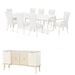 AICO Furniture - La Marisia 10 Piece Rectangular Dining Room Set - Creamy Pearl - 9089000-112-10SET - GreatFurnitureDeal