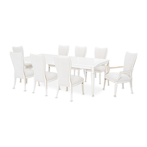 AICO Furniture - La Marisia 5 Piece Rectangular Dining Table Set - Creamy Pearl - 9089000-112-5SET - GreatFurnitureDeal