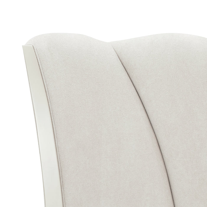 AICO Furniture - La Marisia 5 Piece King Upholstered Bedroom Set in Creamy Pearl - 9089000EK3-112-5SET - GreatFurnitureDeal