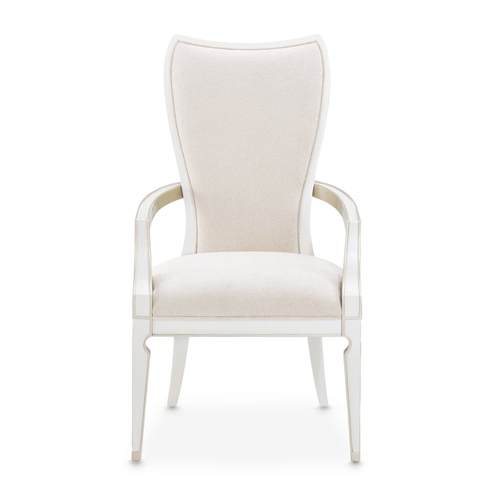 AICO Furniture - La Marisia 8 Piece Round Dining Room Set - Creamy Pearl - 9089001-112-8SET