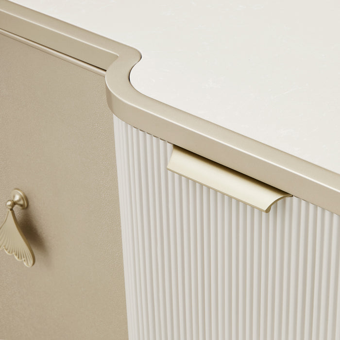 AICO Furniture - La Marisia 12 Piece Rectangular Dining Room Set - Creamy Pearl - 9089000-112-12SET