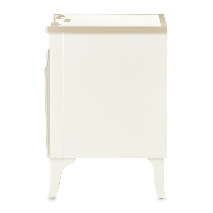 AICO Furniture - La Marisia Nightstand - Creamy Pearl - 9089040-112 - GreatFurnitureDeal