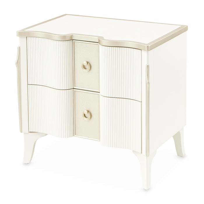 AICO Furniture - La Marisia Nightstand - Creamy Pearl - 9089040-112 - GreatFurnitureDeal