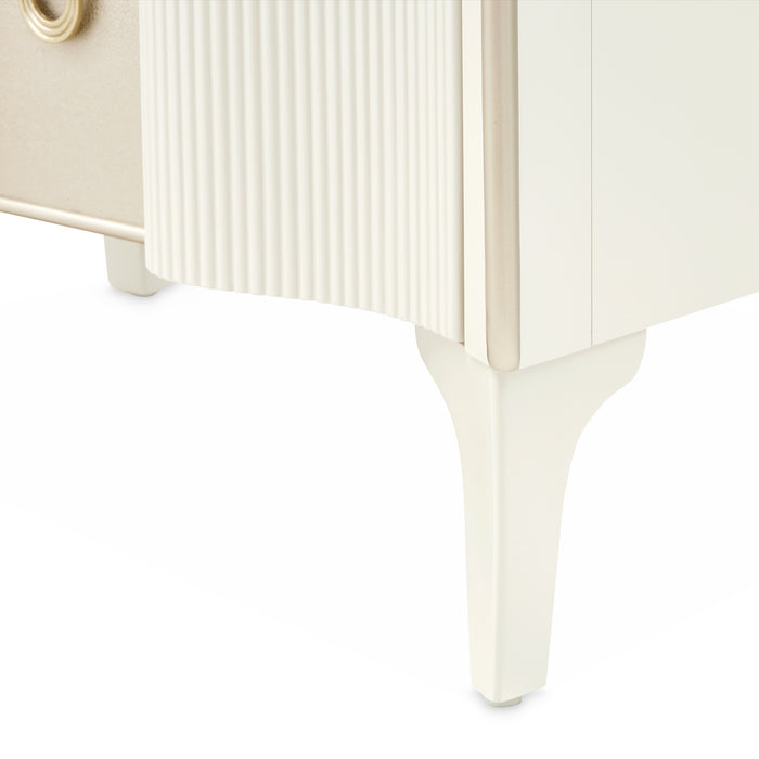 AICO Furniture - La Marisia Nightstand - Creamy Pearl - 9089040-112 - GreatFurnitureDeal