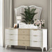 AICO Furniture - La Marisia Dresser with Mirror - Creamy Pearl - 9089050SA-060-112 - GreatFurnitureDeal