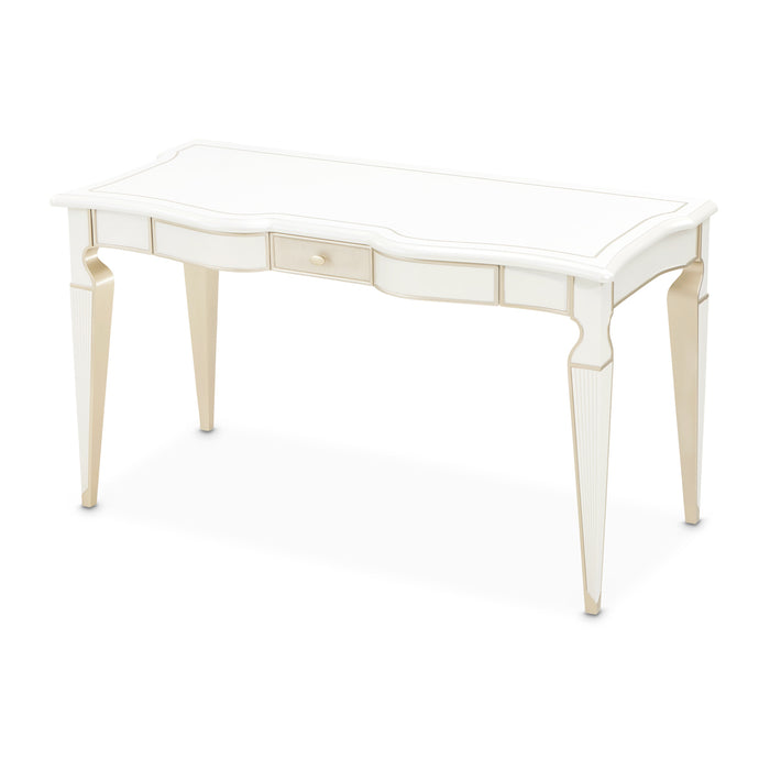 AICO Furniture - La Marisia Vanity Desk with Mirror and Chair - Creamy Pearl - 9089058VAN3-112 - GreatFurnitureDeal