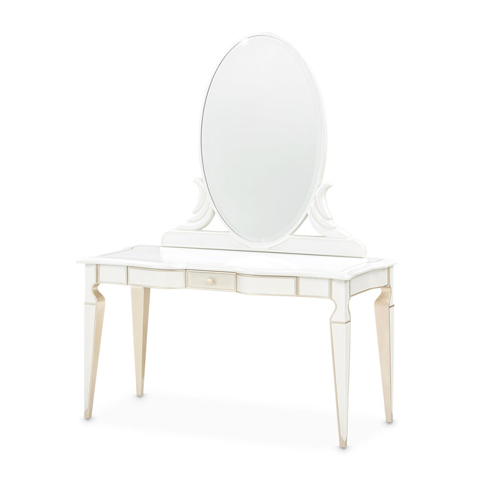 AICO Furniture - La Marisia Vanity Desk - Creamy Pearl - 9089058-112 - GreatFurnitureDeal