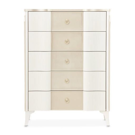 AICO Furniture - La Marisia 5-Drawer Chest - Creamy Pearl - 9089070SA-112 - GreatFurnitureDeal