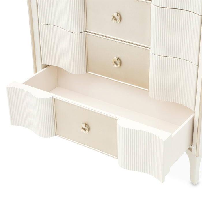 AICO Furniture - La Marisia 5-Drawer Chest - Creamy Pearl - 9089070SA-112 - GreatFurnitureDeal