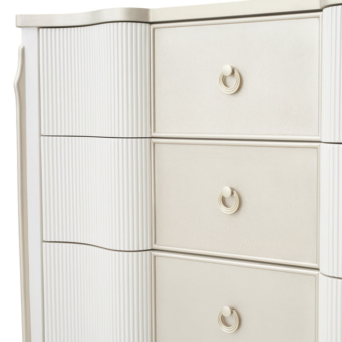 AICO Furniture - La Marisia 5-Drawer Chest - Creamy Pearl - 9089070SA-112 - GreatFurnitureDeal