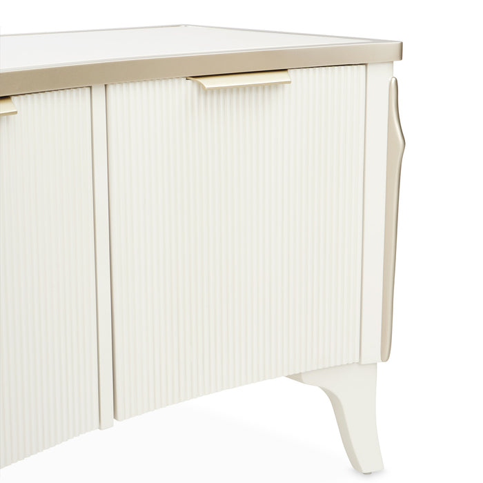AICO Furniture - La Marisia Media Cabinet - Creamy Pearl - 9089081-112 - GreatFurnitureDeal