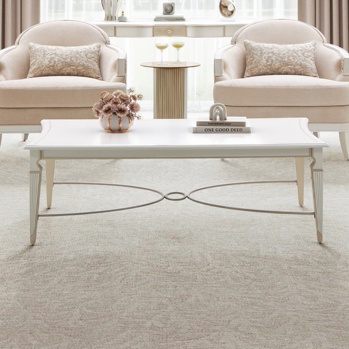 AICO Furniture - La Marisia 3 Pc Occasional Table Set - Creamy Pearl - 9089201-222-112 - GreatFurnitureDeal