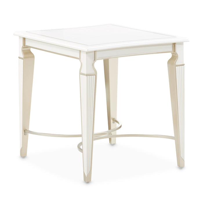 AICO Furniture - La Marisia End Table - Creamy Pearl - 9089202-112 - GreatFurnitureDeal