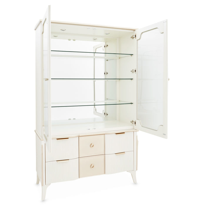 AICO Furniture - La Marisia Display Cabinet - Creamy Pearl - 9089209-112 - GreatFurnitureDeal